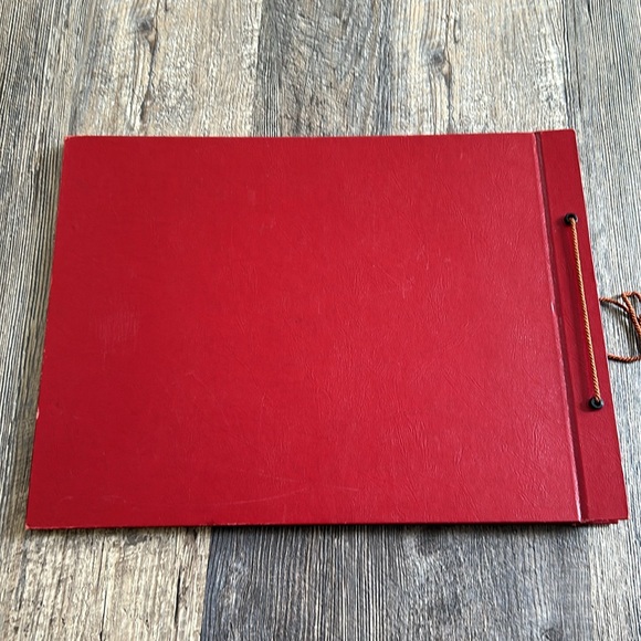 Vintage Photo Photograph Album Scrapbook Red Embossed SPFD 15 x 11” - Picture 3 of 8